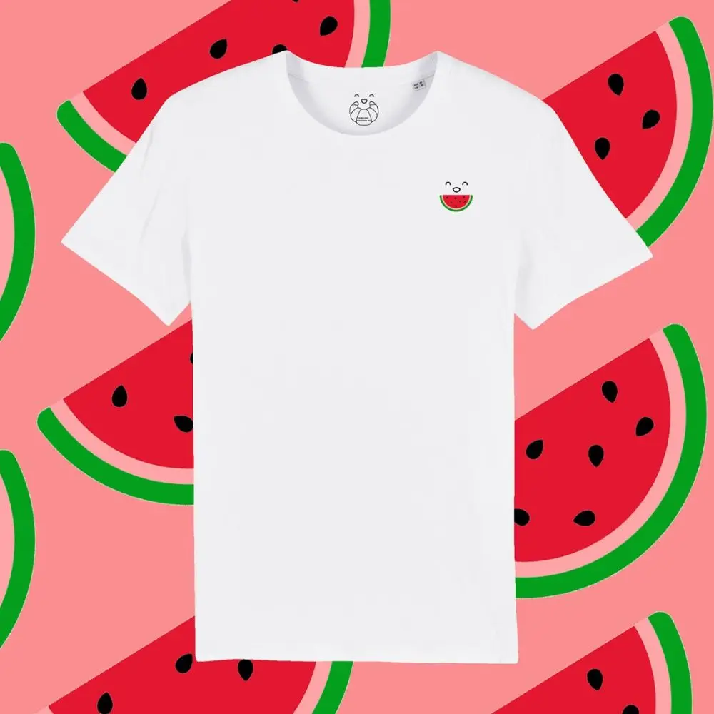 

Watermelon Fruit Tee 2024 Women Summer Palestine T Shirt Cottagecore Shirt Cute Watercolor Shirt Crewneck Soft Short Sleeve Top