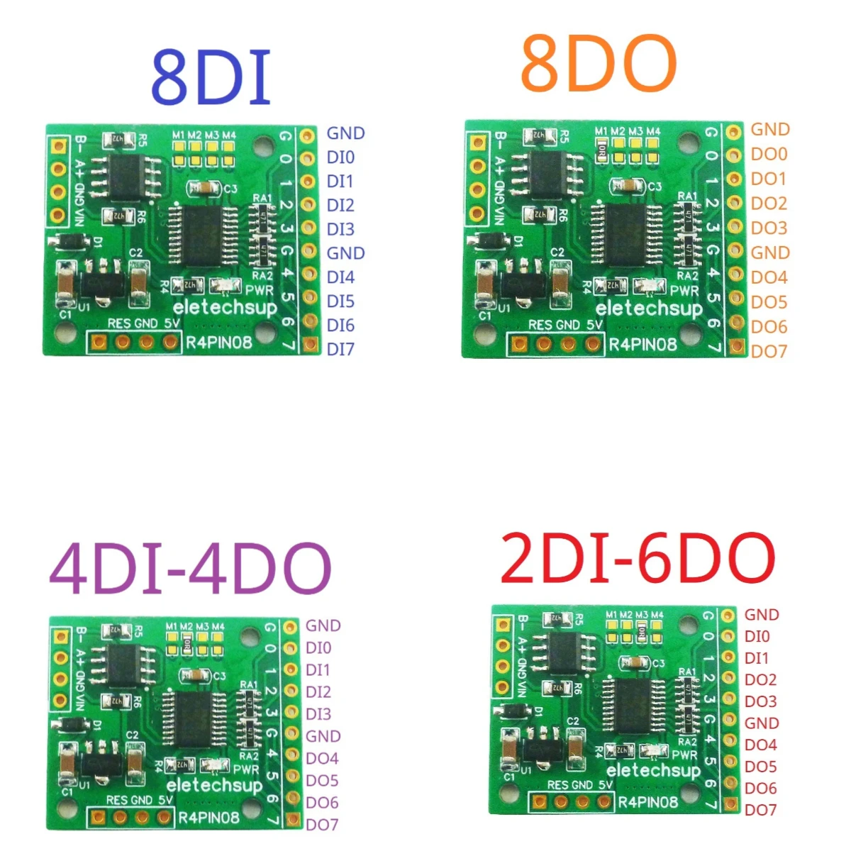 DC 5V 12V 24V 8CH RS485 2.54mm Pin Core Board Modbus Rtu Input and Output Control PLC HMI Remote IO Expanding Board R4PIN08
DC 5V 12V 24V 8CH RS485 2.54mm Pin Core Board Modbus Rtu Input and Output Control PLC HMI Remote IO Expanding Board R4PIN08
