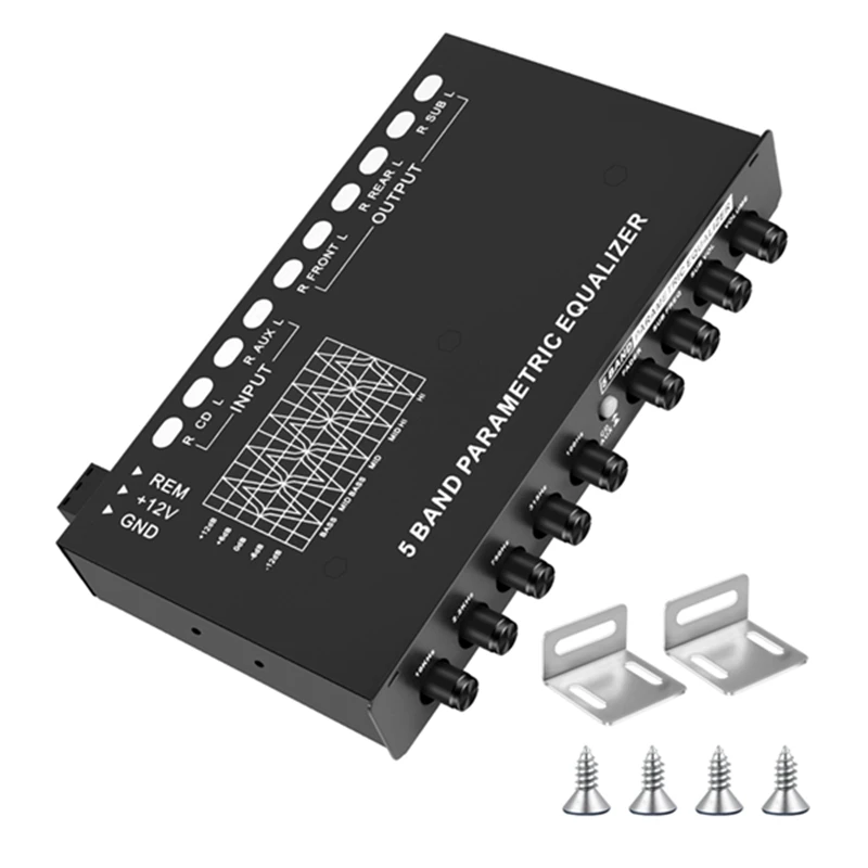 Car Audio Equalizer, Adjustable EQ Car Amplifier Graphic Equalizer With CD/AUX Input Select Switch,Black
Car Audio Equalizer, Adjustable EQ Car Amplifier Graphic Equalizer With CD/AUX Input Select Switch,Black