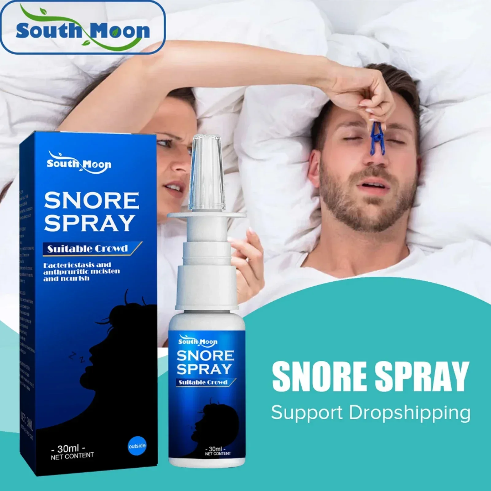 

Anti Snoring Nasal Spray Relieve Nasal Congestion Sneezing Cold Throat Discomfort Easier Better Breath Stop Snore Good Sleeping