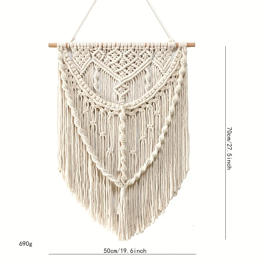 Bohemian Cotton Wall Tapestry - Handwoven Nordic Decor 1 S12c8bb4352744e7ea382cc8ac3f3f9c7h