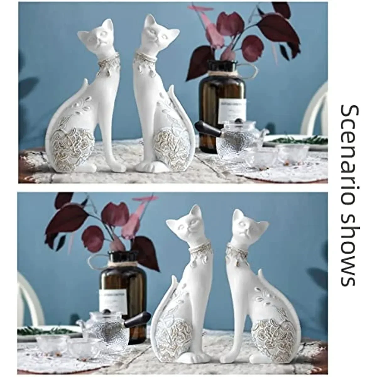 2 Pcs Set Cat Statues Home Decor Room Decor Cat Figurines and Statues Couple Cat Statues for Home Decor Suitable
2 Pcs Set Cat Statues Home Decor Room Decor Cat Figurines and Statues Couple Cat Statues for Home Decor Suitable