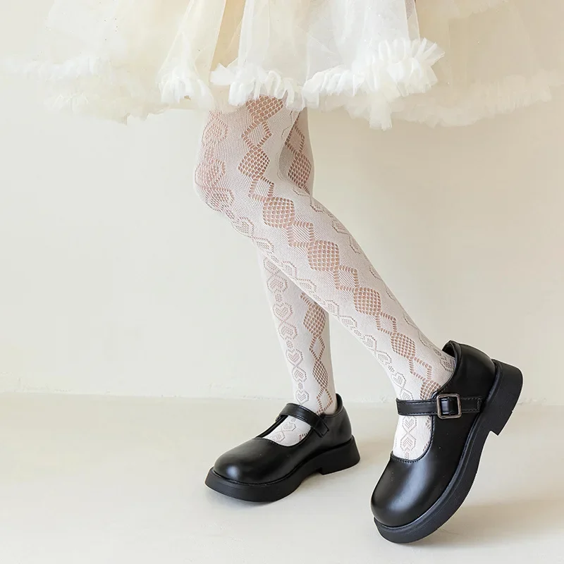 

Thin Breathable Baby Girl Tights Kids Dance Stocking Sock Children School Student Uniform Tights Princess Black White Pantyhose