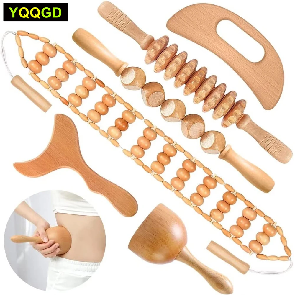 Wood Therapy Massage Tools 6-in-1 Wooden Massager for Body Shaping Massage Tool Set for Relieving Muscle Pain Anti-Cellulite 
Wood Therapy Massage Tools 6-in-1 Wooden Massager for Body Shaping Massage Tool Set for Relieving Muscle Pain Anti-Cellulite