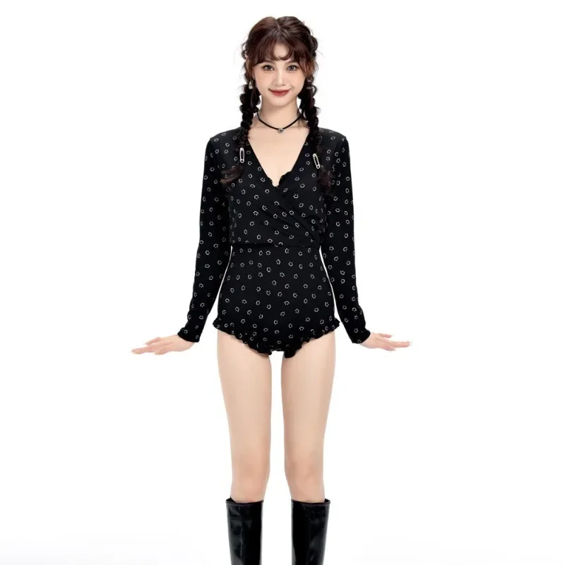2 Packs Summer 2024 Sexy One-Piece Swimsuits Women Print Long Sleeve Smock Cover-up Swimwear Open Back Swimming Bathing Suits
2 Packs Summer 2024 Sexy One-Piece Swimsuits Women Print Long Sleeve Smock Cover-up Swimwear Open Back Swimming Bathing Suits