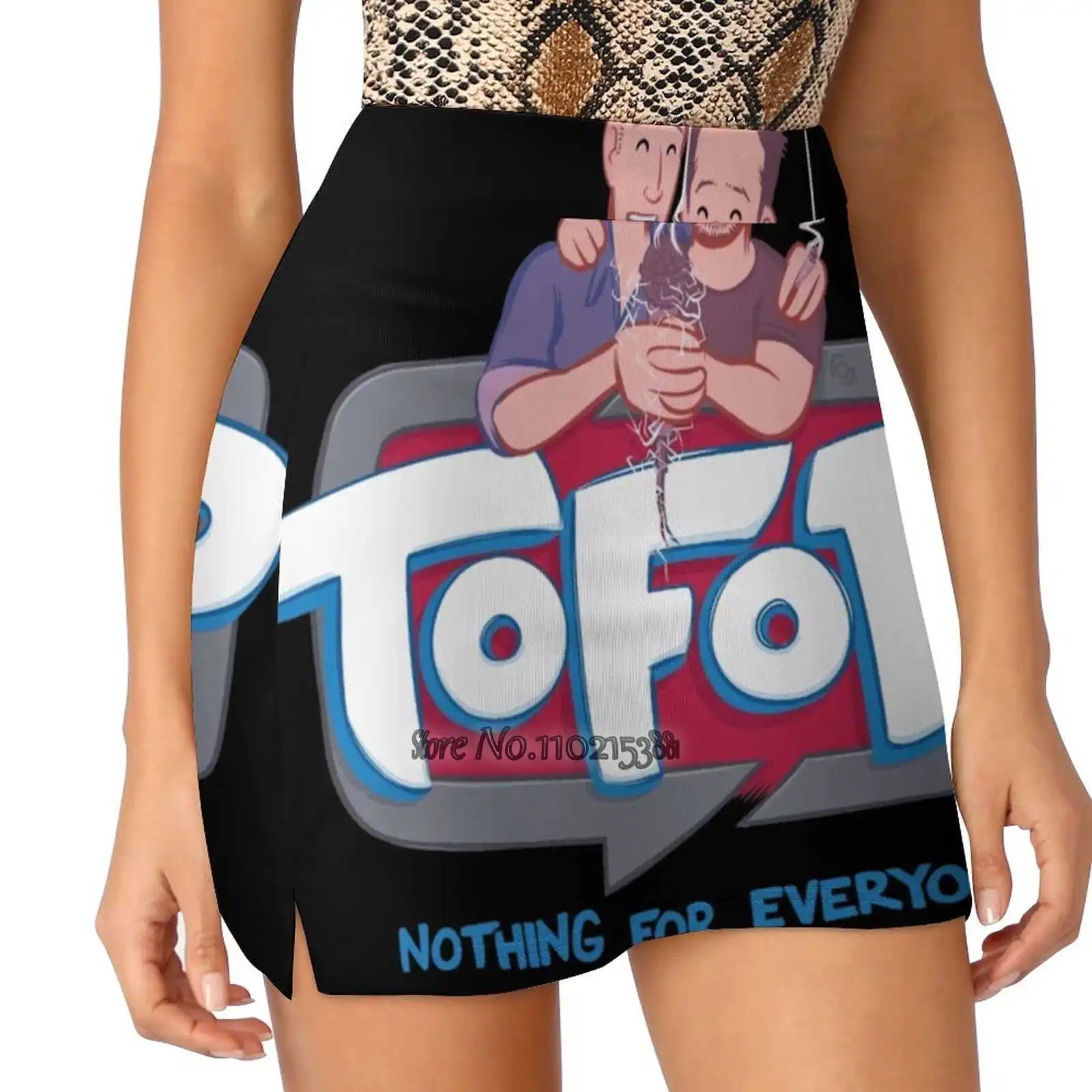 

Tofop-мультяшный логотип, поддельная юбка из двух частей Hakama, женские юбки-карандаш, Спортивная мини-юбка для тренировок, Tofop, Уил Андерсон, Чарли Клаус