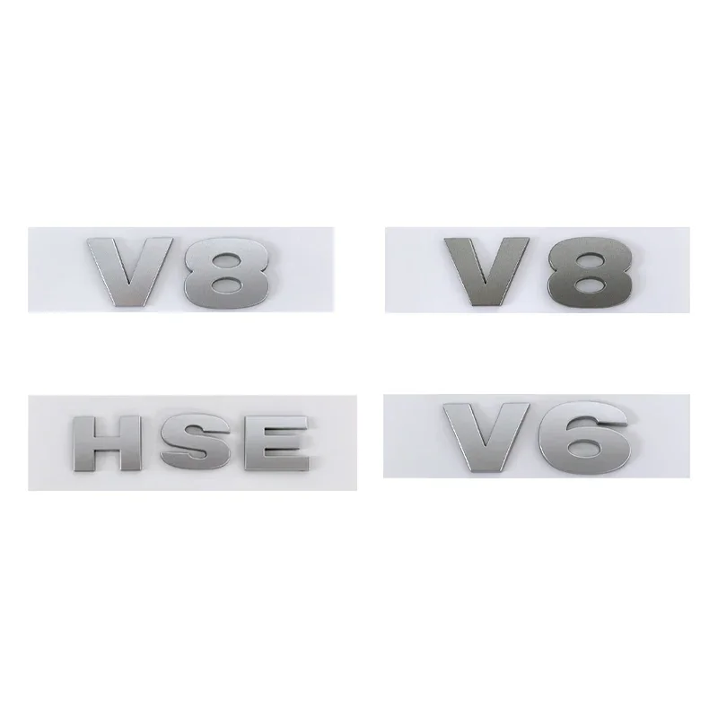 

3d ABS Chrome Black V6 V8 Logo HSE Letters Car Emblem Badge For Range Rover Sport Discovery Evoque HSE V6 V8 Sticker Accessories