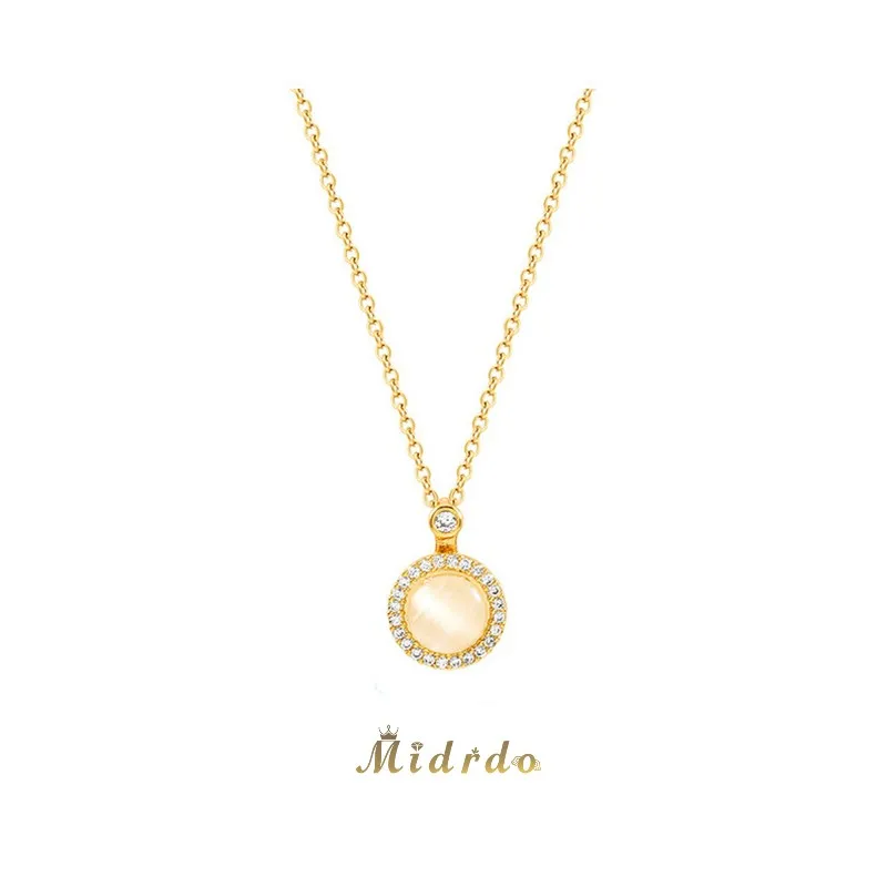 

18k Cat's Eye Gold Plated Necklace Rotatable Pendant Zircon Cheap Items Jewelry For Women Fashion Gift Wholesale Dropshipping