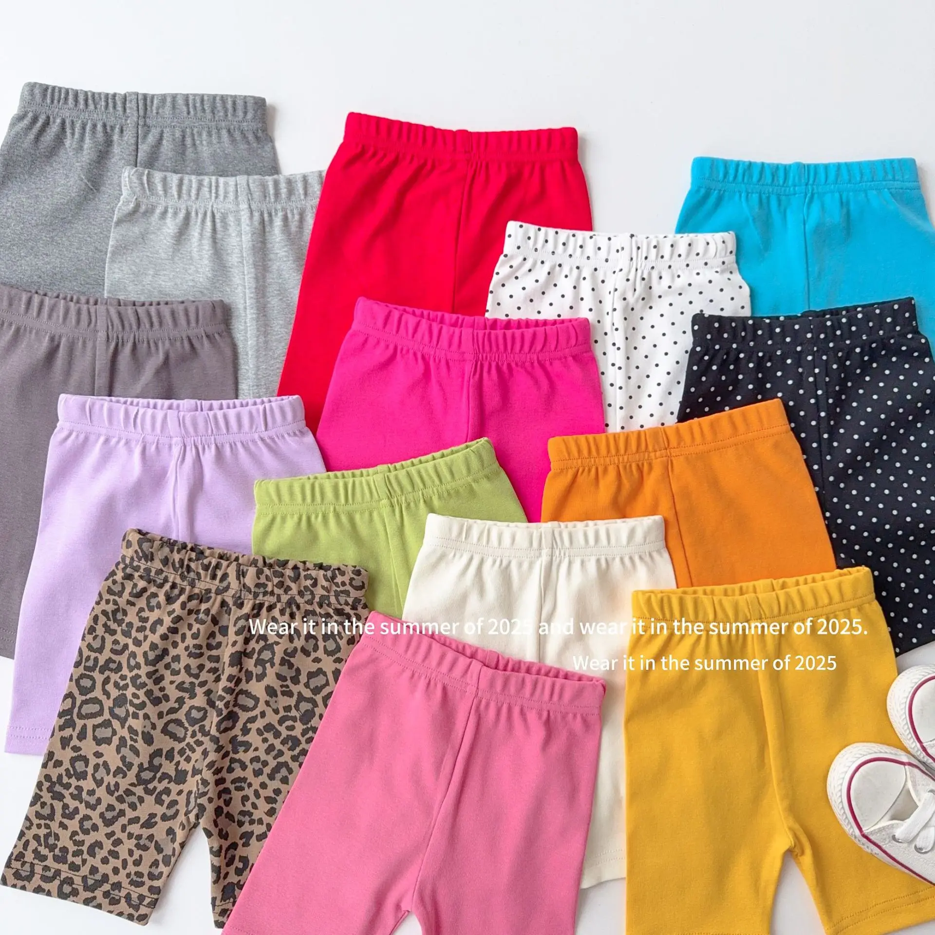 2025 Summer New Girls Shorts Yoga Pants Solid Casual Children Leggings Baby Girls Colorful Safety Pants Kids Anti Slip Shorts 10 S12d2e476d8cc4c77a177a7b2a8643c51o