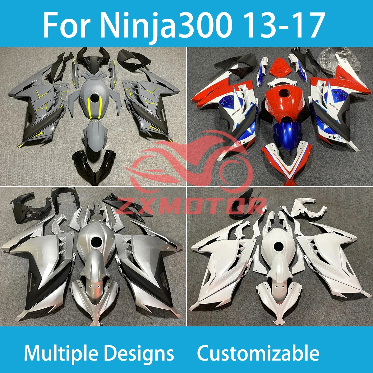 Комплект обтекателей из АБС-пластика для KAWASAKI Ninja300 2013-2017, Ninja250 13 14 15 16 17, аксессуары для мотоциклов, обтекатели, Комплект деталей
Комплект обтекателей из АБС-пластика для KAWASAKI Ninja300 2013-2017, Ninja250 13 14 15 16 17, аксессуары для мотоциклов, обтекатели, Комплект деталей