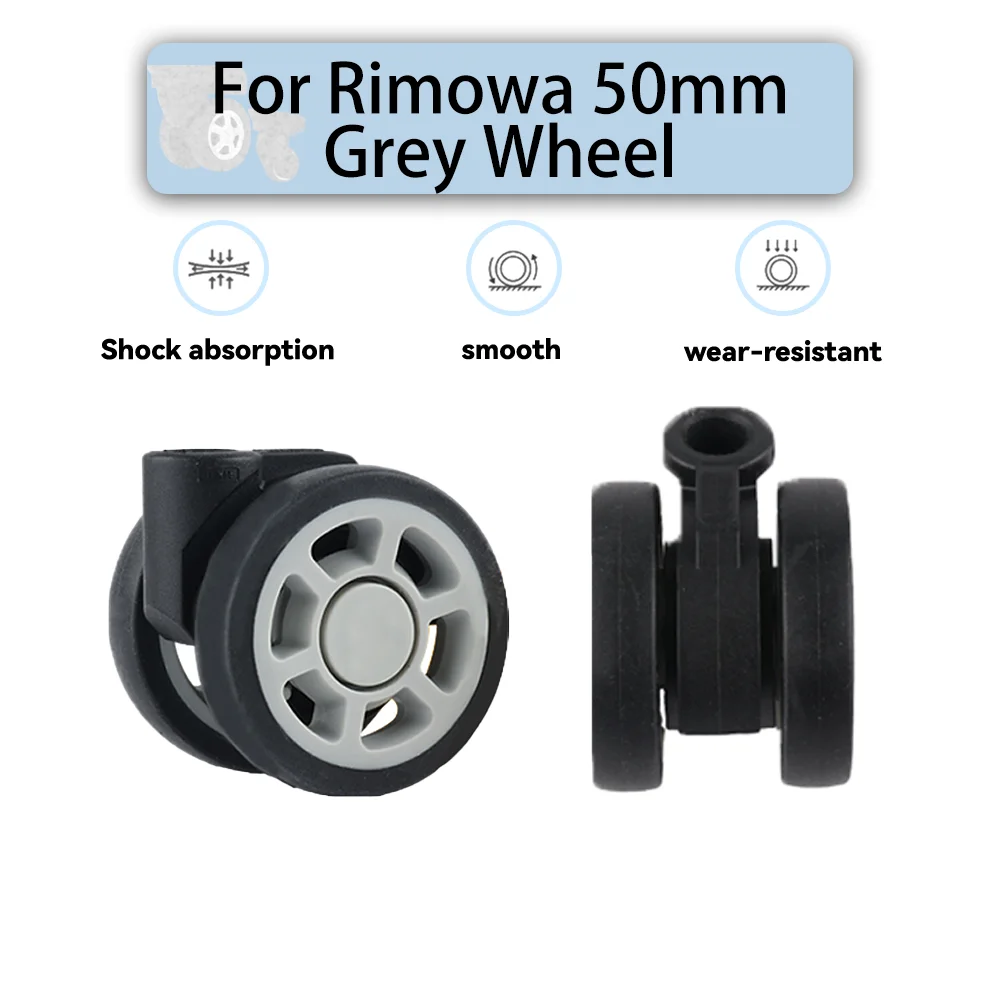 For Rimowa 50mm Grey Universal Wheel Replacement Suitcase Smooth Silent Shock Absorbing Wheel Travel Accessories Wheels Casters
For Rimowa 50mm Grey Universal Wheel Replacement Suitcase Smooth Silent Shock Absorbing Wheel Travel Accessories Wheels Casters