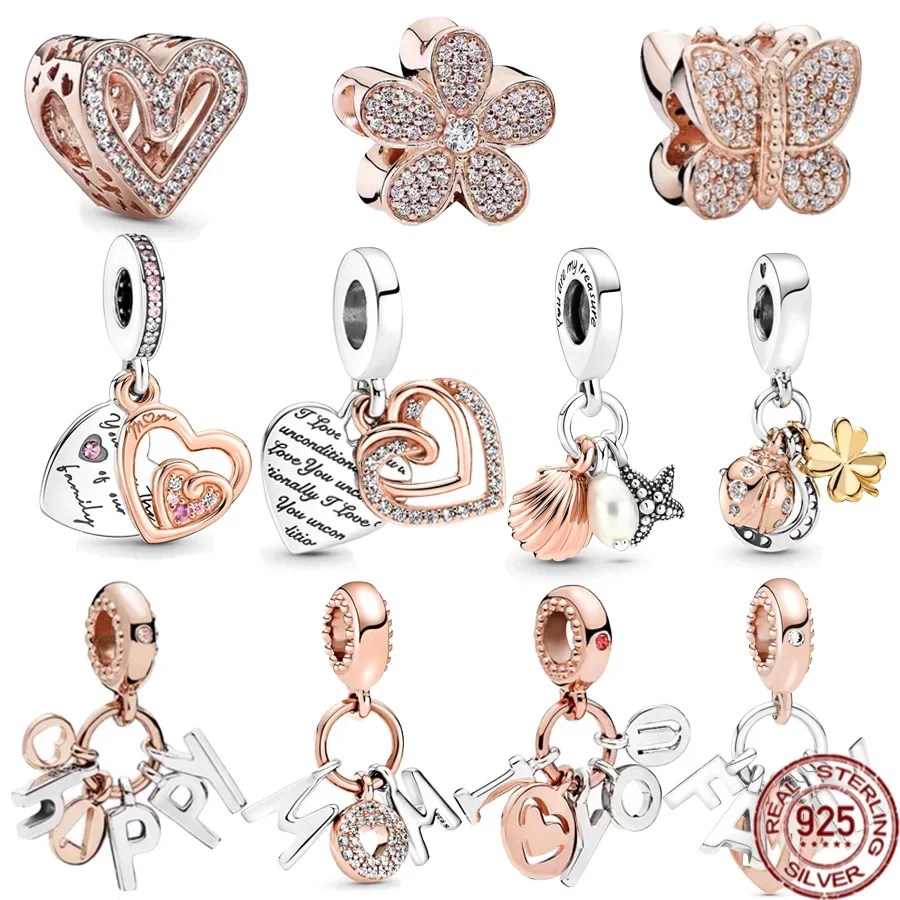 925 Sterling Silver Sparkling Entwined Hearts Double Dangle Charm Bead Fit Original Bracelet DIY Fine Women Jewelry Gift
925 Sterling Silver Sparkling Entwined Hearts Double Dangle Charm Bead Fit Original Bracelet DIY Fine Women Jewelry Gift