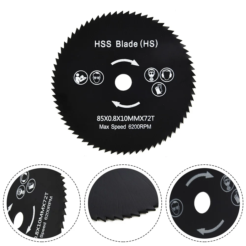 

HSS Circular Saw Blade High Speed Steel Woodworking Cutting Discs For Dremel Rotary Tool Dremel Accesorios 85x10mm Shank