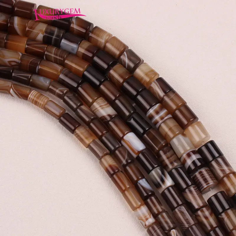 Natural Banded Agates Stone Spacer Loose Beads 8x12/10x14mm Smooth Column Shape DIY Jewelry Making 38cm wk416
Natural Banded Agates Stone Spacer Loose Beads 8x12/10x14mm Smooth Column Shape DIY Jewelry Making 38cm wk416