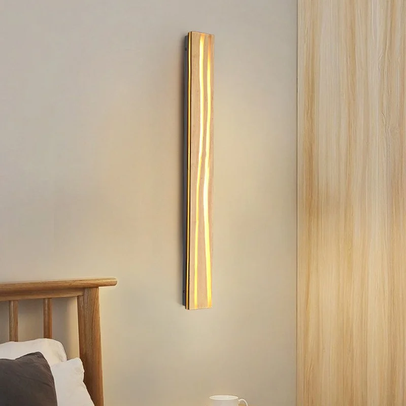 New Solid Wood Long Strip Wall Lamp Creative Living Room Bedroom Bedside Decoration Sconce Japanese Style Bar Shade LED Lighting
New Solid Wood Long Strip Wall Lamp Creative Living Room Bedroom Bedside Decoration Sconce Japanese Style Bar Shade LED Lighting