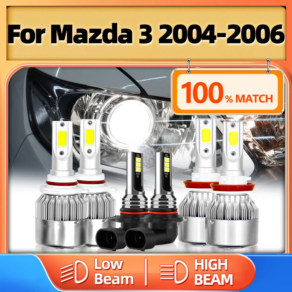 360W 60000LM LED Car Headlight Bulbs High Low Beam Auto Light White 6000K 12V Turbo Fog Lamps For Mazda 3 2004 2005 2006
360W 60000LM LED Car Headlight Bulbs High Low Beam Auto Light White 6000K 12V Turbo Fog Lamps For Mazda 3 2004 2005 2006