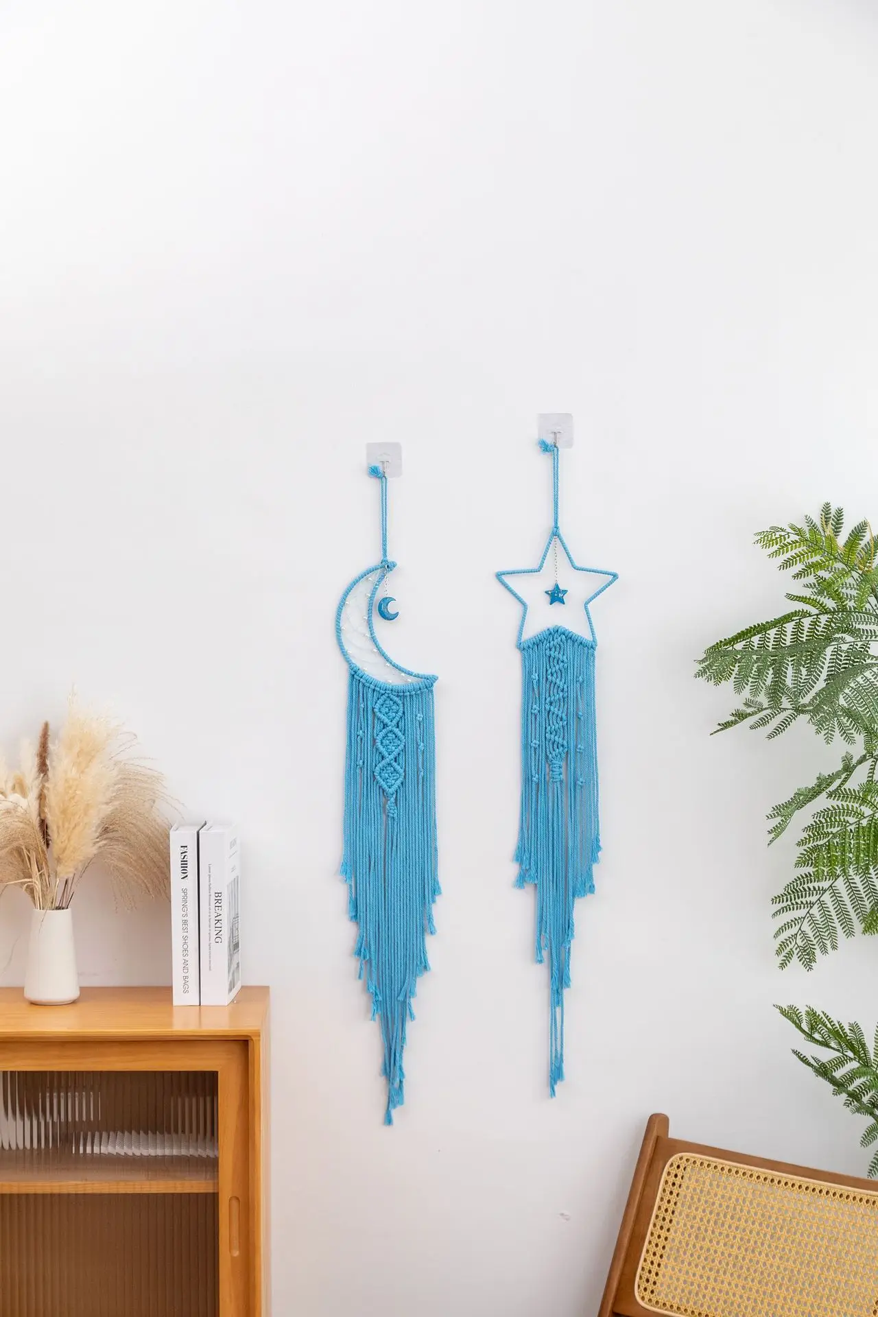 Star Moon Tapestry Set - 2 Piece Handwoven Dream Catcher Duo 2 S12dd7f3609ad4e2aa9df9466f42f4528m