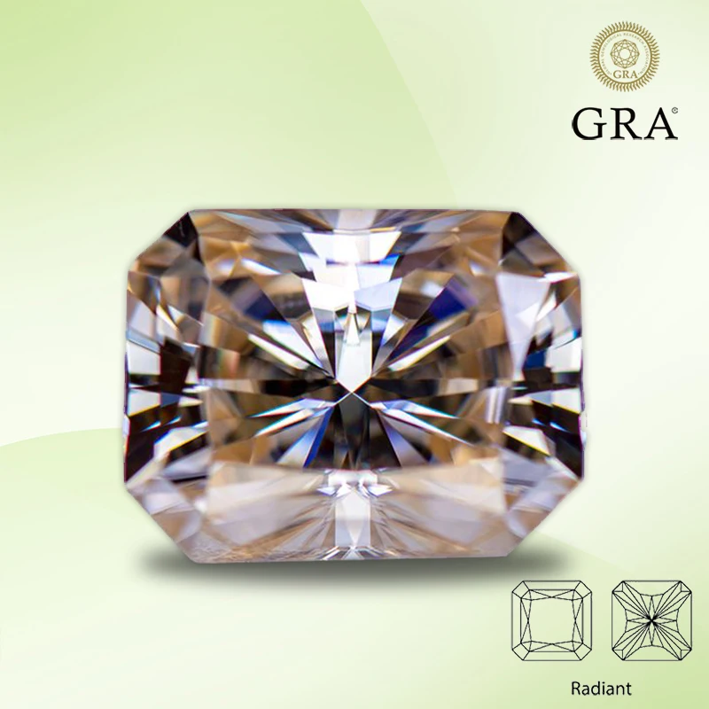 Moissanite Diamond Primary Color Tea Yellow Radiant Cut Lab Grown Gemstone for Advanced Jewelry Making Materials with GRA Report
Moissanite Diamond Primary Color Tea Yellow Radiant Cut Lab Grown Gemstone for Advanced Jewelry Making Materials with GRA Report