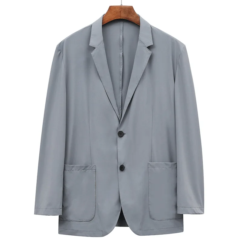 

5801-R-Leisure suit jacket for men spring and autumn senior design sense of niche loose fashionable luffian handsome men white s