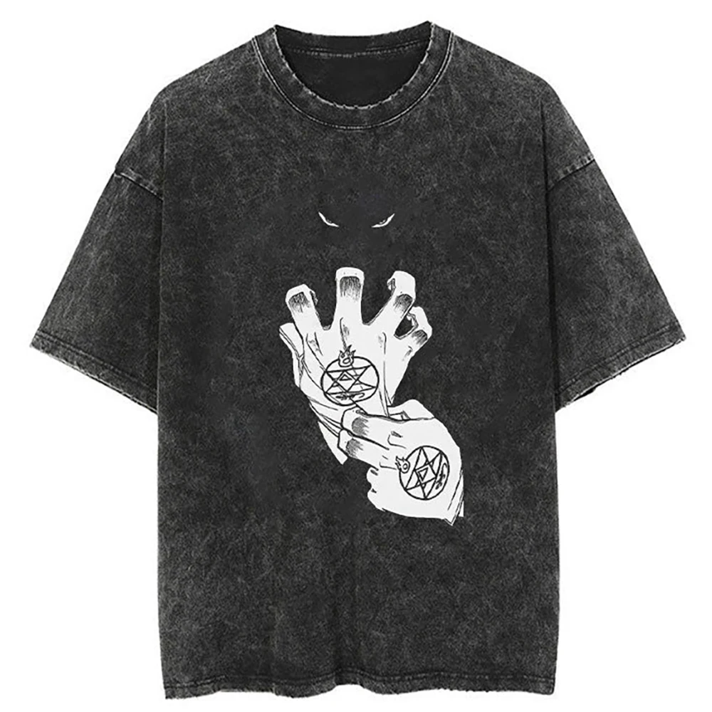 Hip Hop Harajuku Streetwear Tshirt Japanese Anime HELLSING Graphic T-Shirt Vintage Washed Black Summer T Shirt Cotton Tops Tees
Hip Hop Harajuku Streetwear Tshirt Japanese Anime HELLSING Graphic T-Shirt Vintage Washed Black Summer T Shirt Cotton Tops Tees