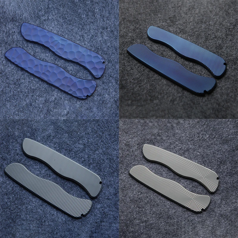

1 Pair Titanium Alloy TC4 Knife Handle Scales for 111MM Victorinox Sentinel Swiss Army Knives Grip DIY Making Replacement Parts