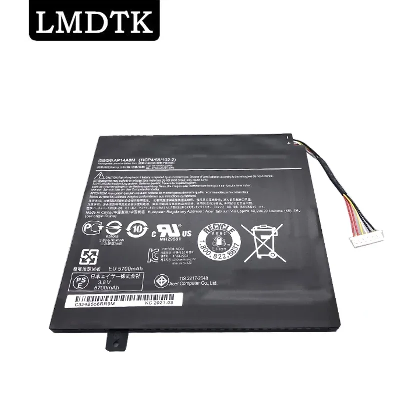 

LMDTK New AP14A8M Laptop Battery For Acer Iconia Tab 10 A3-A20 A3-A20FHD SW5-011 SW5-012 AP14A4M 3.8V 5910mAh