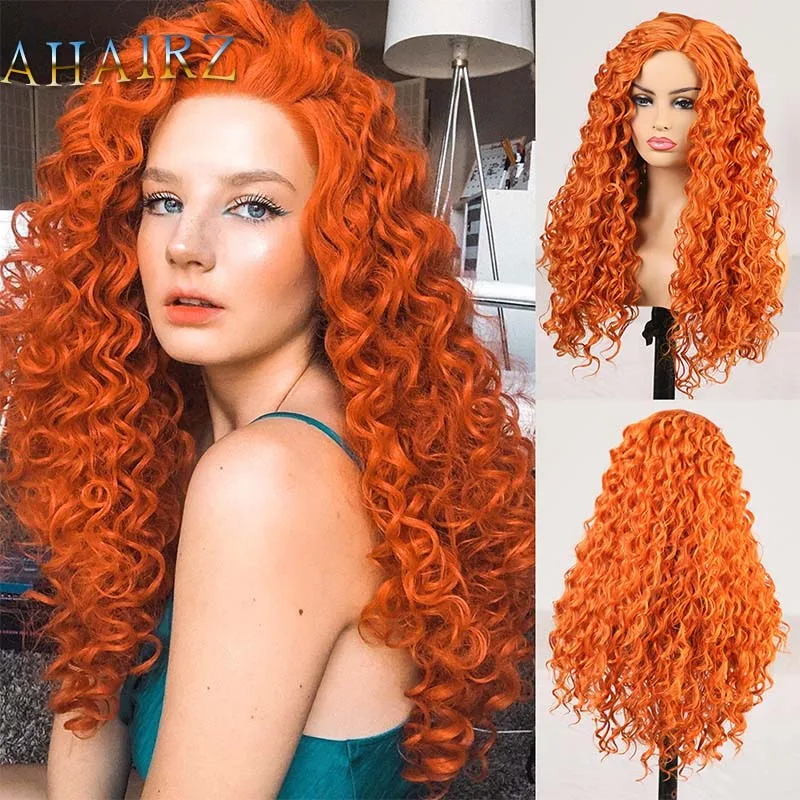 Long Curly Wave Orange Cosplay Wigs Heat Resistant Synthetic Wigs Side Part Bangs For Women Daily Wear Fake Hair
Long Curly Wave Orange Cosplay Wigs Heat Resistant Synthetic Wigs Side Part Bangs For Women Daily Wear Fake Hair
