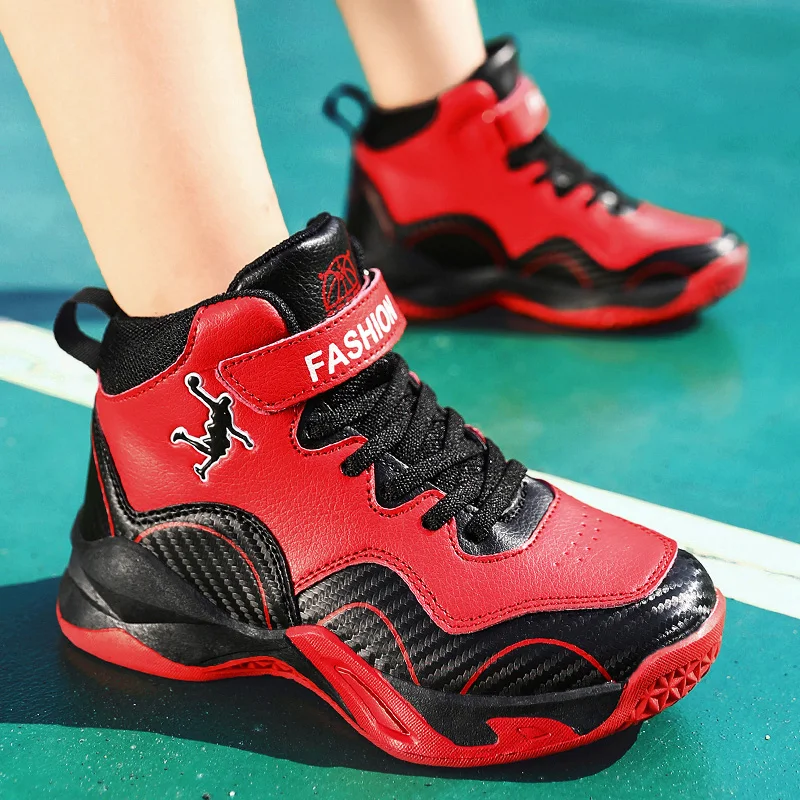 Autumn Leather Children Basketball Shoes Cushioning Non-slip Kids Sneakers for Boys High Top Basketball Sneakers Outdoor walking
Autumn Leather Children Basketball Shoes Cushioning Non-slip Kids Sneakers for Boys High Top Basketball Sneakers Outdoor walking
