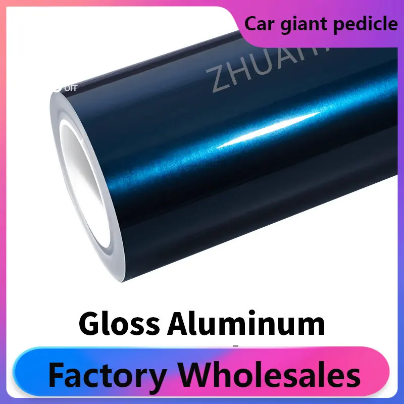 Gloss Aluminum Deep Blue Vinyl Wrap film wrapping film bright 152*18m quality Warranty covering film voiture
Gloss Aluminum Deep Blue Vinyl Wrap film wrapping film bright 152*18m quality Warranty covering film voiture