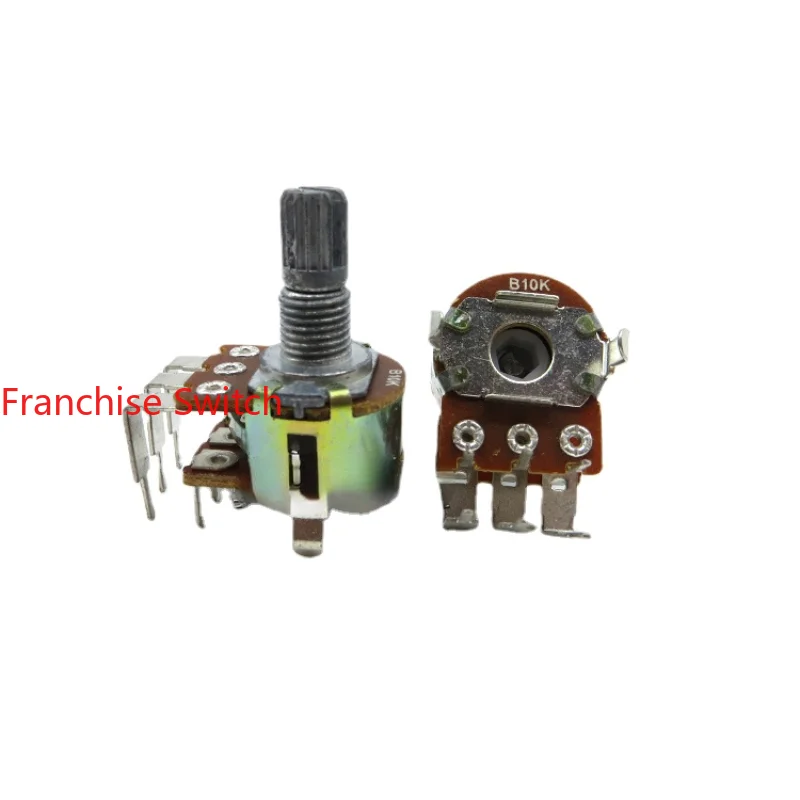 10PCS High Quality 148 Type 10% Precision Duplex Volume Potentiometer B50K B10K - 15 Spindle D1010
10PCS High Quality 148 Type 10% Precision Duplex Volume Potentiometer B50K B10K - 15 Spindle D1010