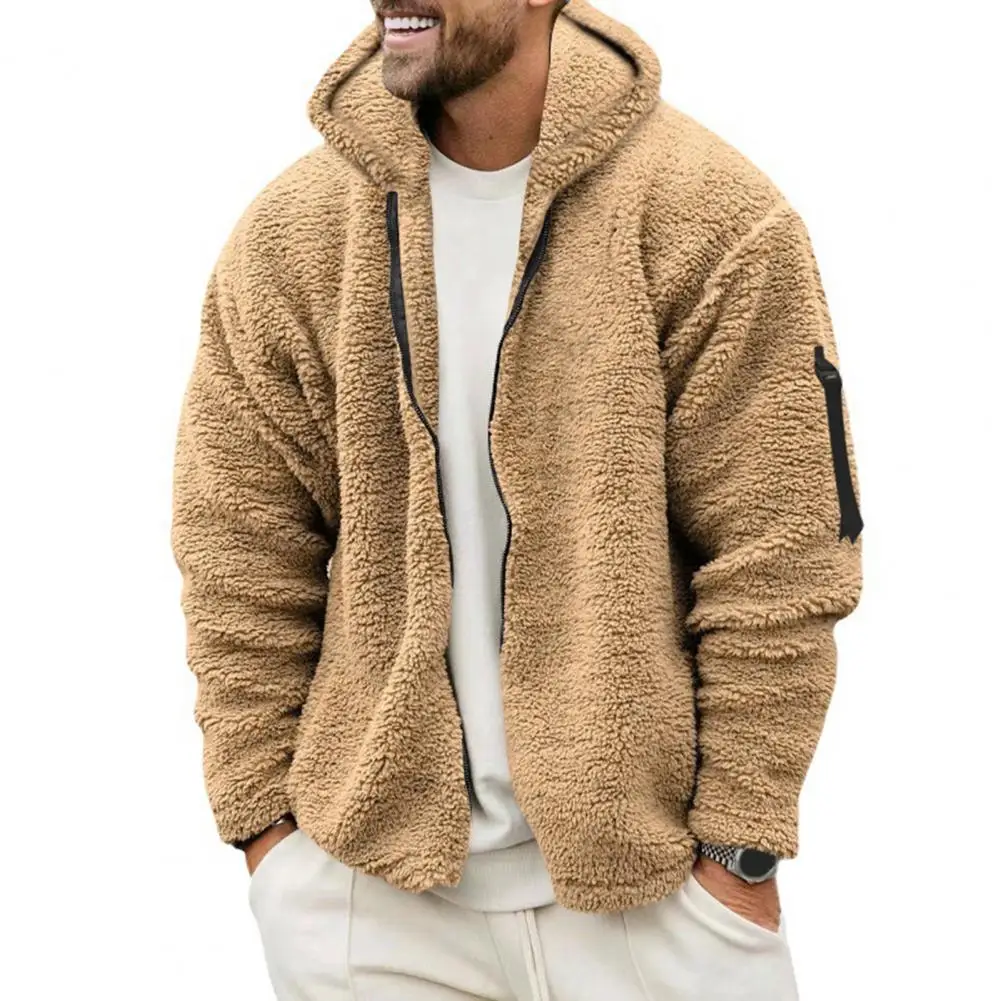 Fall Winter Coat Cozy Hooded Men's Winter Coat Thick Plush Zipper Closure Soft Pockets Warm Cold Resistant Mid Length Jacket
Fall Winter Coat Cozy Hooded Men's Winter Coat Thick Plush Zipper Closure Soft Pockets Warm Cold Resistant Mid Length Jacket