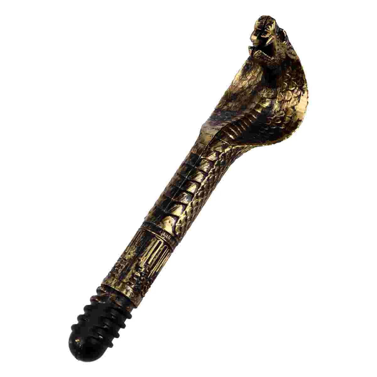 

Kids Wand Egyptian Scepter Royal King Scepter 86X7X5CM King Scepter Wand Snake Head Staff Cane Gold Walking Cane Snake Scepter