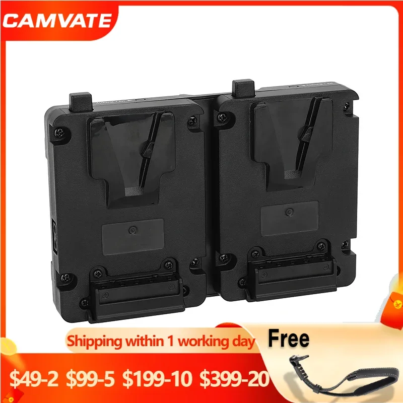 CAMVATE Hot-Swap Dual V-Mount Battery Plate Power Supply Adapter for Mini-99 Micro Batteries for DSLR Camera Light Video Devices 
CAMVATE Hot-Swap Dual V-Mount Battery Plate Power Supply Adapter for Mini-99 Micro Batteries for DSLR Camera Light Video Devices