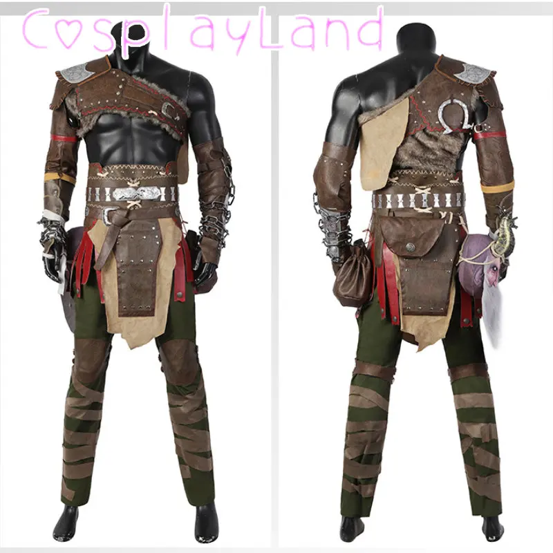 

War Kratos Cosplay Costume Game God of War: Ragnarok Kratos Suit Halloween Superhero Costume Men Outfit Full Set Accessories