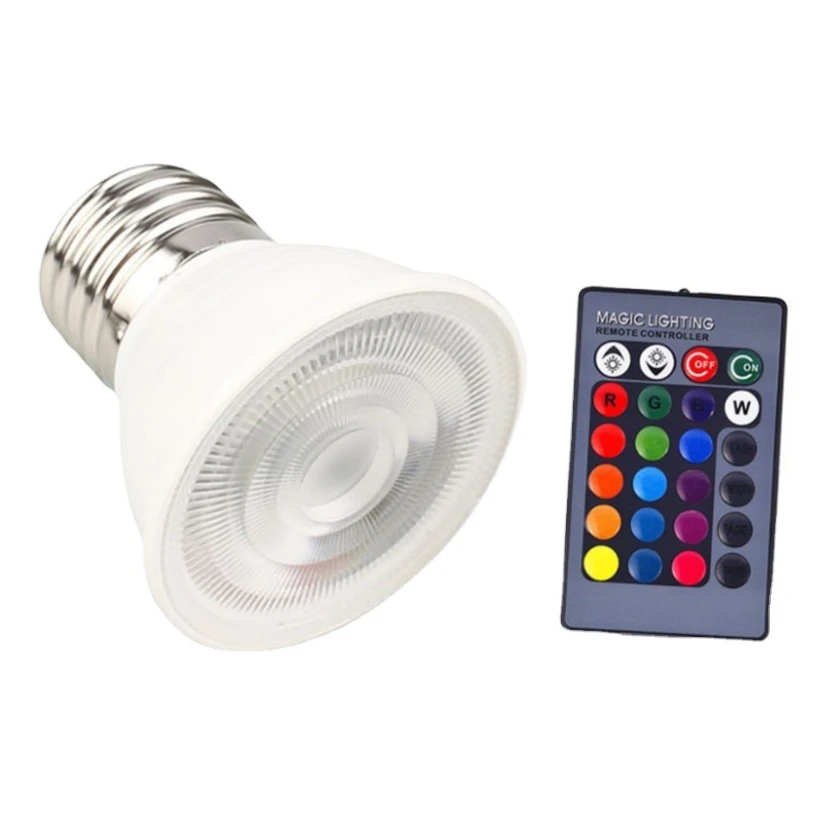 RGB Light Bulb E27 LED Smart Lamp 220V Colorful Bulbs E14 Color Light MR16 Spotlight GU10 Atmosphere Lampara For Home Decorative
RGB Light Bulb E27 LED Smart Lamp 220V Colorful Bulbs E14 Color Light MR16 Spotlight GU10 Atmosphere Lampara For Home Decorative
