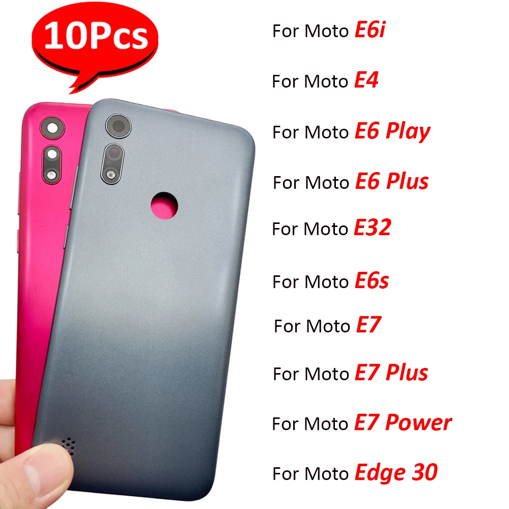10 шт., Новая задняя крышка батарейного отсека для телефона Motorola Moto E4 E6i E6 Plus E5 Play Go E6S E7 Power E32 Edge 30
10 шт., Новая задняя крышка батарейного отсека для телефона Motorola Moto E4 E6i E6 Plus E5 Play Go E6S E7 Power E32 Edge 30