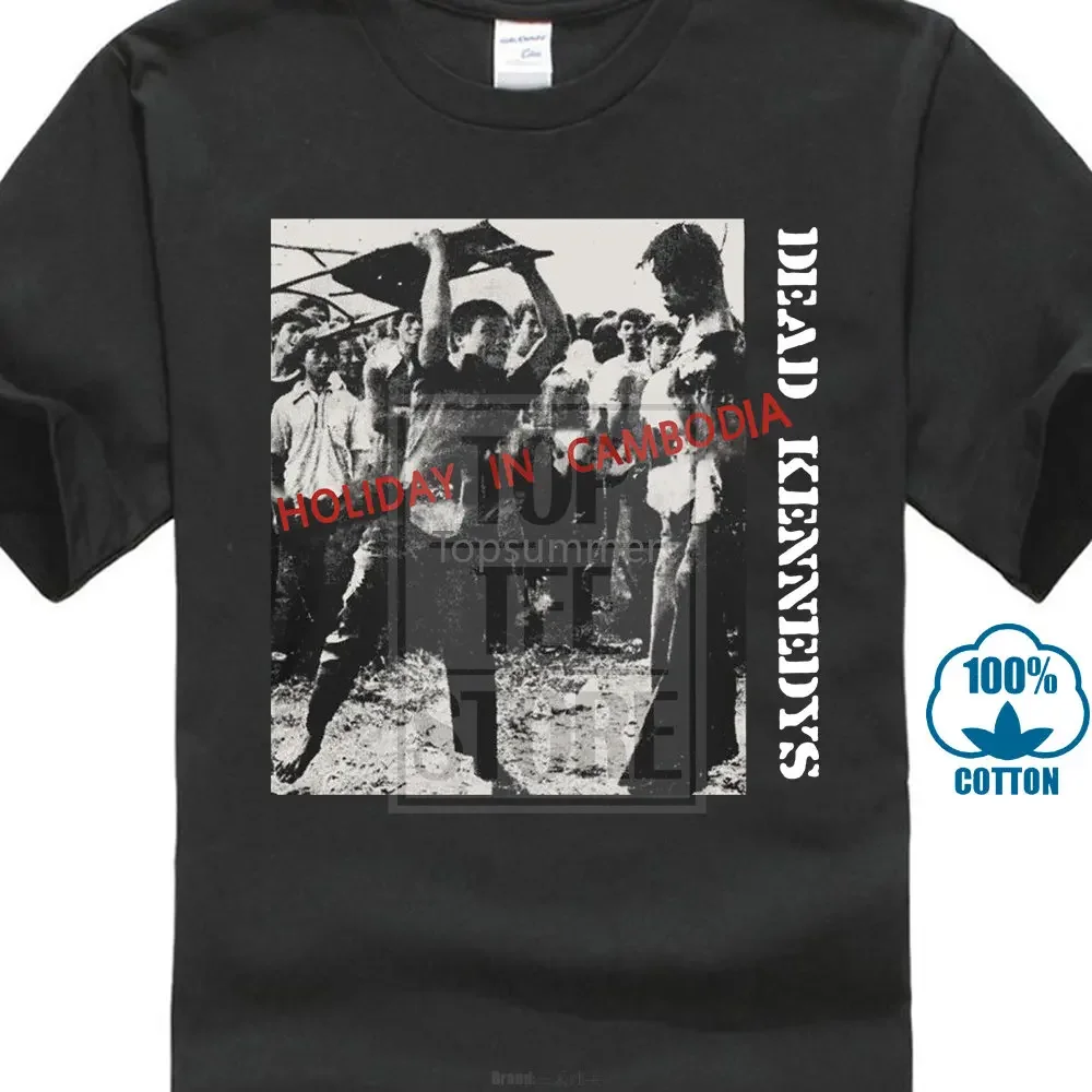 

Round Collar Short Sleeve Tee Shirts Dead Kennedys 'Holiday In Cambodia' T Shirt - New & Official!