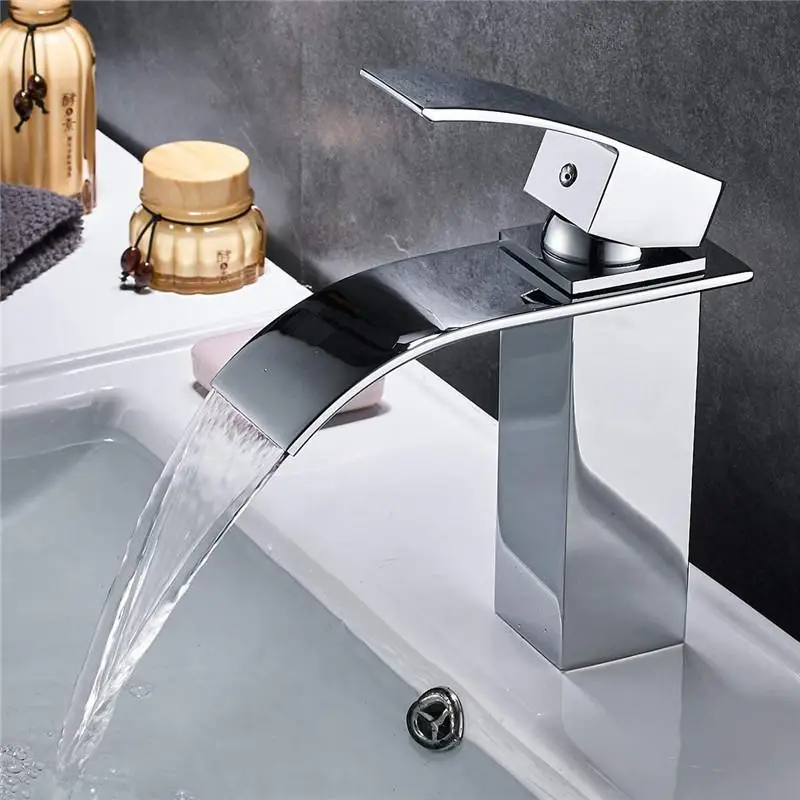 Waterfall Basin Faucet Bathroom Faucet Vanity Vessel Sinks Mixer Tap Cold and Hot Deck Mount Basin Washing Taps Water Faucet
Waterfall Basin Faucet Bathroom Faucet Vanity Vessel Sinks Mixer Tap Cold and Hot Deck Mount Basin Washing Taps Water Faucet