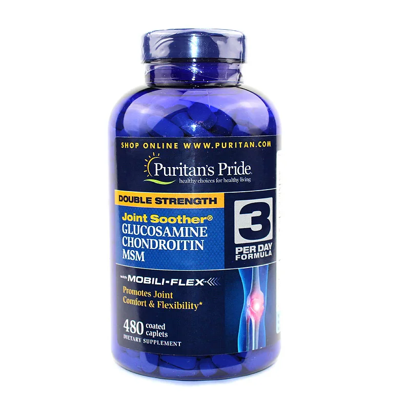 Double Strength Glucosamine Chondrotitn MSM Promotes Joint Comfort & Flexibility 480 Caplets
Double Strength Glucosamine Chondrotitn MSM Promotes Joint Comfort & Flexibility 480 Caplets