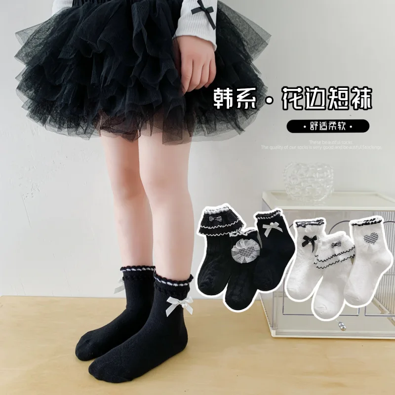 

1-12Years Kids Socks For Girls Lace Tutu Baby Cotton Princess Children's Girls Socks Fashion Ruffled Teenagers Sock 2023