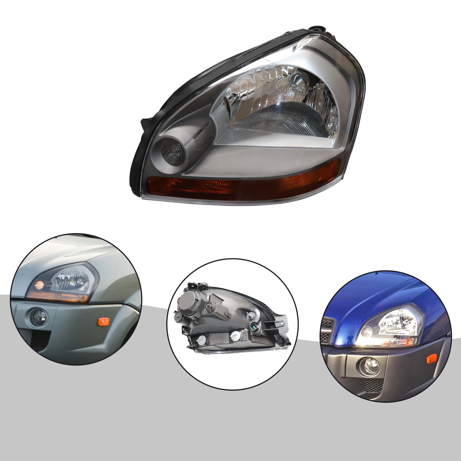 LH & RH Headlamps For Hyundai Tucson 2005-2009 LED DRL Clear Halo Projector Headlights Lamps
LH & RH Headlamps For Hyundai Tucson 2005-2009 LED DRL Clear Halo Projector Headlights Lamps