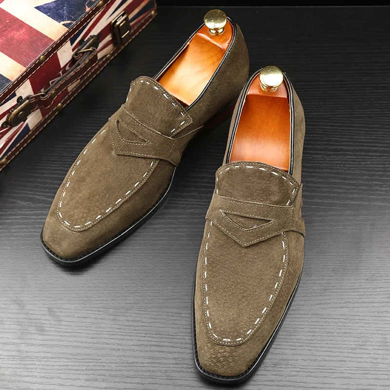 2023 Suede Leather Men Loafers Shoes Fashion Men Boat Shoes Casual Shoes Man Party Wedding Footwear
2023 Suede Leather Men Loafers Shoes Fashion Men Boat Shoes Casual Shoes Man Party Wedding Footwear