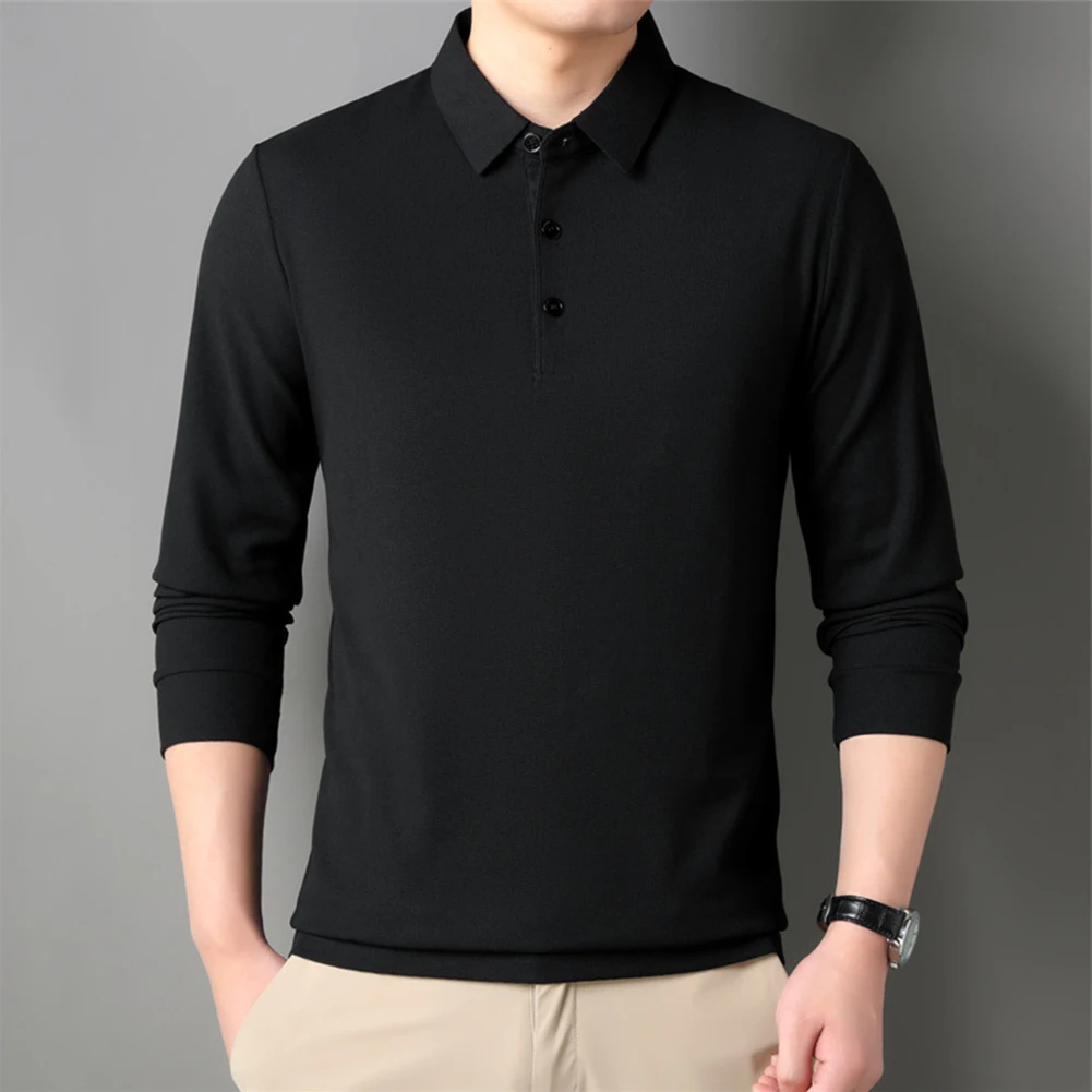 New Men Autumn Long Sleeve Lapel Plaid T Shirt Top Business Cotton Streetwear Casual Tee Thin Loose Solid Button Men's T-shirt
New Men Autumn Long Sleeve Lapel Plaid T Shirt Top Business Cotton Streetwear Casual Tee Thin Loose Solid Button Men's T-shirt
