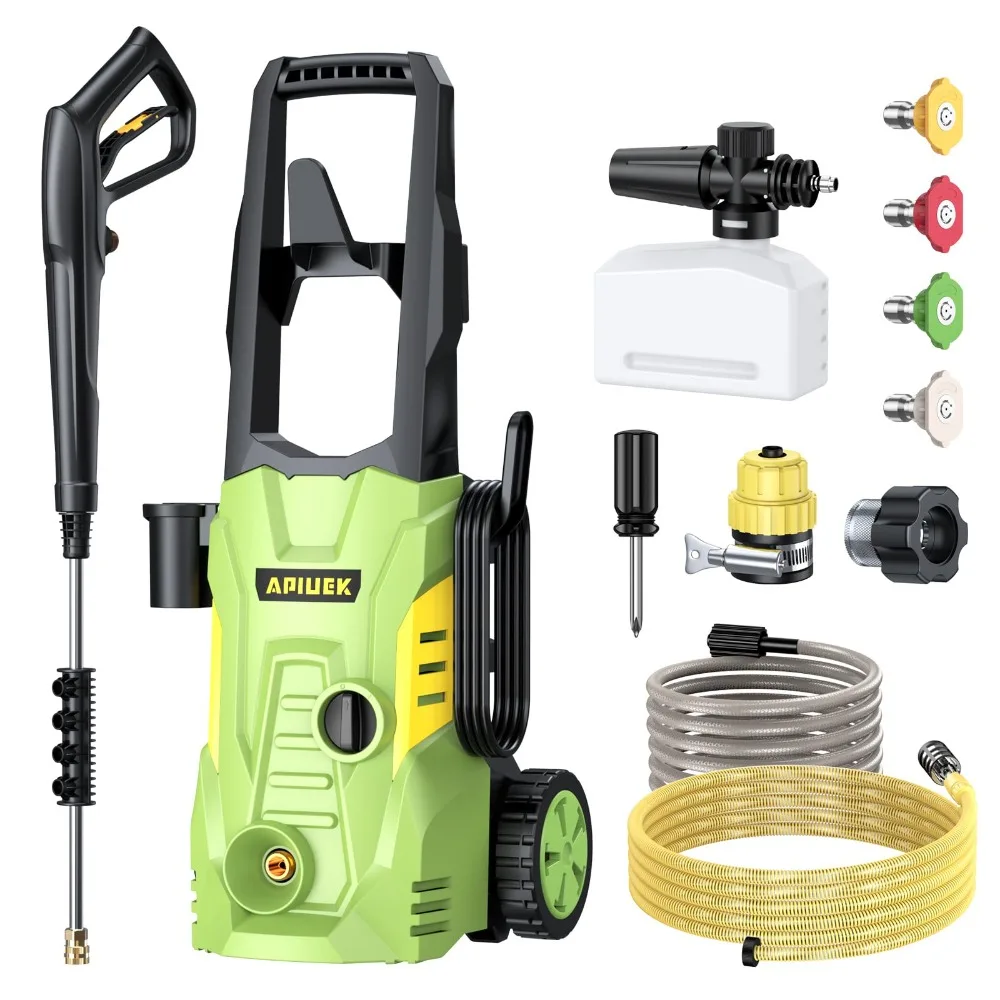 

2024 New Electric High Pressure Washer - Portable Washer with Upgraded Foam Cannon, 4 Nozzle Set, Cleans Patios/Cars/Fences