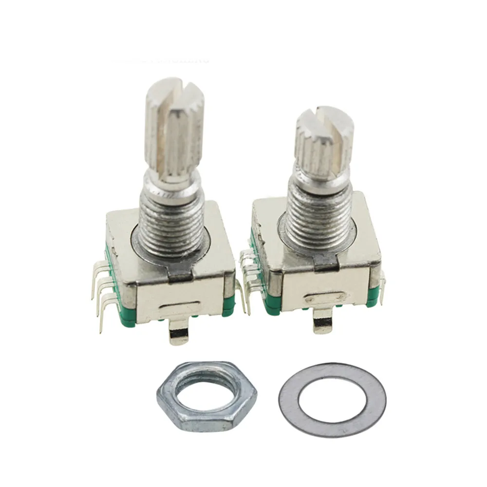 5PCS/LOT 20 Position 360 Degree Rotary Encoder EC11 w Push Button 5Pin Handle Long 15/20MM With A Built In Push Button Switch
5PCS/LOT 20 Position 360 Degree Rotary Encoder EC11 w Push Button 5Pin Handle Long 15/20MM With A Built In Push Button Switch