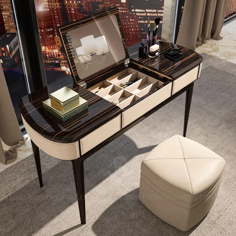 Italian dressing table mirror can be hidden luxury bay window bedroom dressing table painted desk dressing table in one
Italian dressing table mirror can be hidden luxury bay window bedroom dressing table painted desk dressing table in one