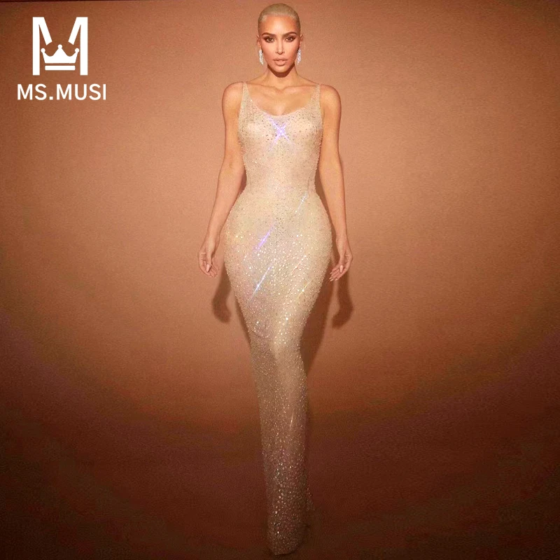 MSMUSI 2023 New Fashion Women Sexy Strap Crystal Lace Mesh Sleeveless Backless Bodycon Party Club Maxi Dress Long Dress Gown
MSMUSI 2023 New Fashion Women Sexy Strap Crystal Lace Mesh Sleeveless Backless Bodycon Party Club Maxi Dress Long Dress Gown