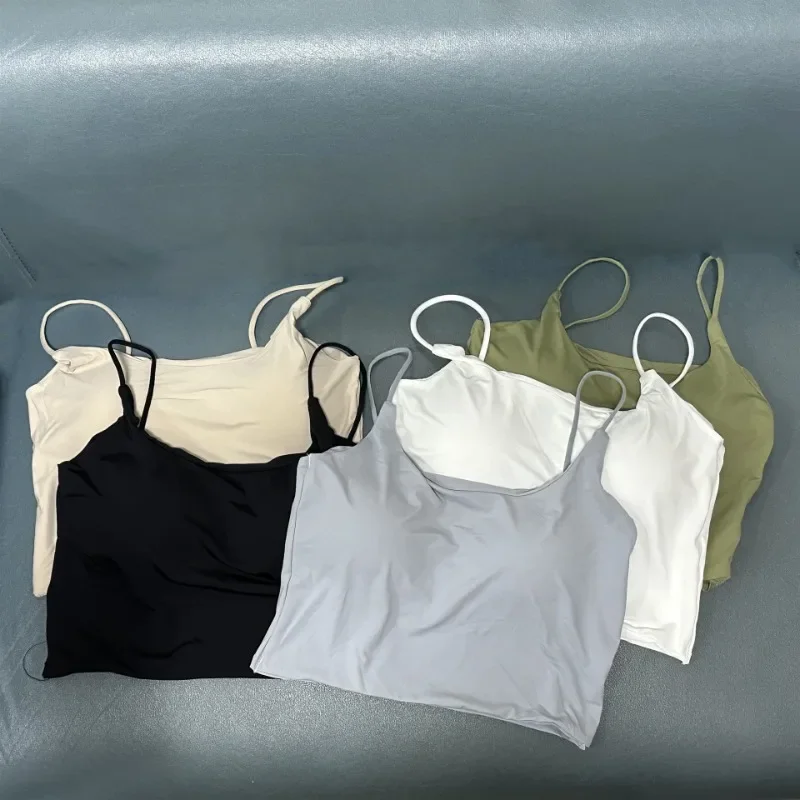 Summer Ice Silk Beauty Back Halter Vest Women with Solid Color Fashion Fixed Cup Outside To Wear A Base Top
Summer Ice Silk Beauty Back Halter Vest Women with Solid Color Fashion Fixed Cup Outside To Wear A Base Top