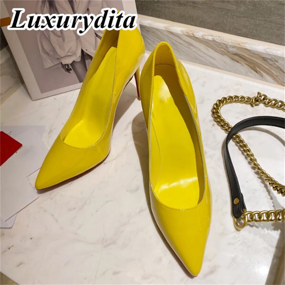 

Top Quality Womens Sandals Luxury 12cm High Heels Designer Customized red heel Patent leather soled Socialite Dinner Shoes H2231
