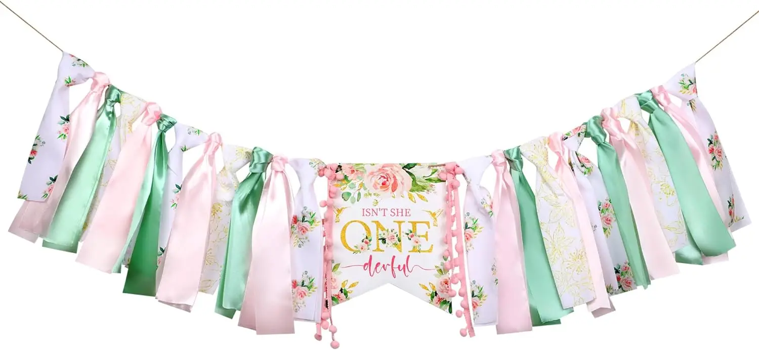 

Floral 1st Birthday Decor Isn’t She Lovely Isn’t She Onederful High Chair Banner First Birthday Decor
